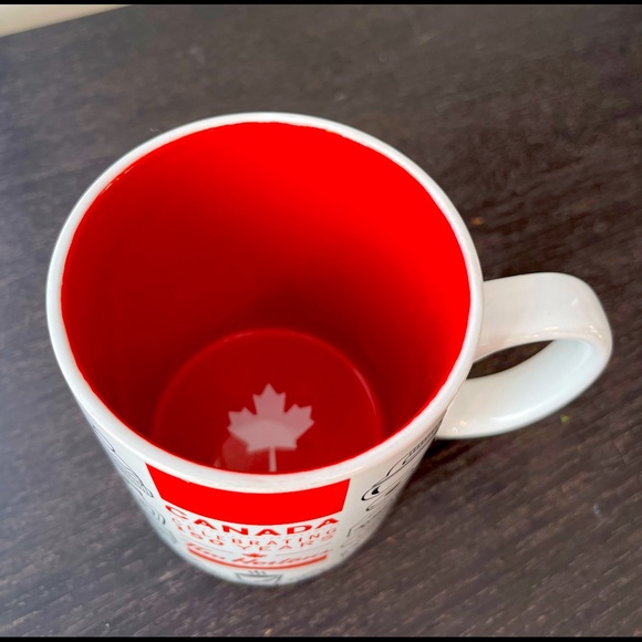 Tim Hortons Canada Celebrating 150 Years Coffee Mug Cup Limited Edition Red Flag - Picture 3 of 4